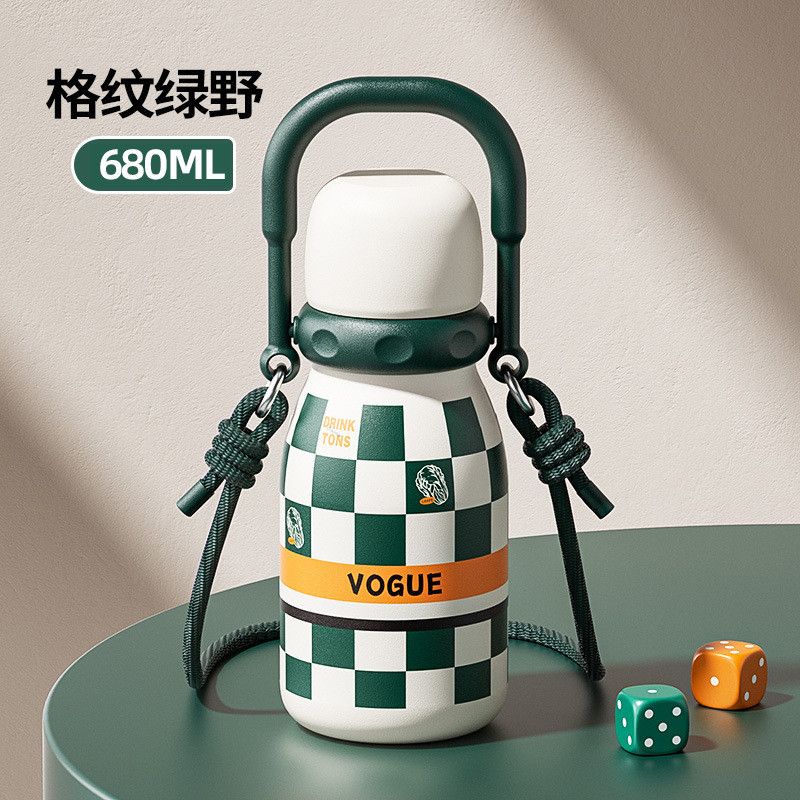  Bình Sữa Inox Cốc Giữ Nhiệt Cặp Đôi Cho Sinh Viên - Thiết Kế Bắt Mắt, Có Dây Đeo, Ống Hút, Khóa [GIAO HÀNG 2-10 NGÀY | SỈ TỪ 2 TRIỆU | CÓ THỂ IN LOGO] 