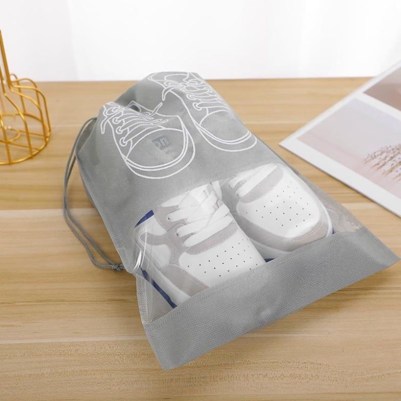  10 Túi Vải Đựng Giày Dây Rút Chống Bụi Du Lịch Size Lớn 44x32cm [GIAO HÀNG 2-10 NGÀY | SỈ TỪ 2 TRIỆU | CÓ THỂ IN LOGO] 
