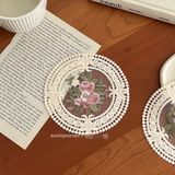  Tấm Lót Cốc PVC Màu Kem Hình Tròn - Lót Bát Đẹp Mắt Phong Cách Pháp, Đạo Cụ Chụp Ảnh, Trang Trí Bàn Tiệc [GIAO HÀNG 2-10 NGÀY | SỈ TỪ 2 TRIỆU | CÓ THỂ IN LOGO] 