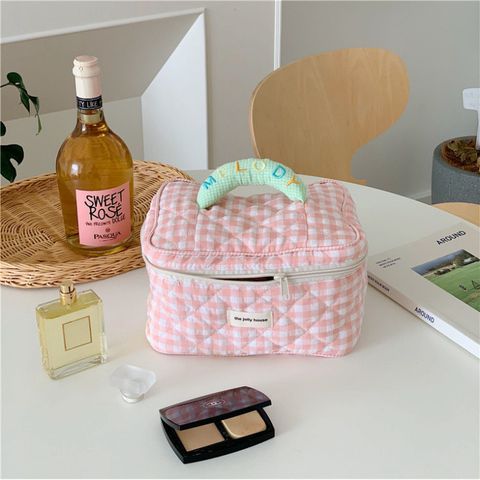  Túi đựng mỹ phẩm kẻ sọc Hàn Quốc - Set 2 chiếc xách tay, phong cách Instagram [GIAO HÀNG 2-10 NGÀY | SỈ TỪ 2 TRIỆU | CÓ THỂ IN LOGO] 