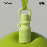  Cốc giữ nhiệt thép không gỉ có ống hút quai xách cho học sinh 
