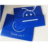  Bộ 10 Túi Giấy Quai Xách Vui Nhộn: Hình Mặt Cười & Trái Tim Màu Xanh Dương Q1349 