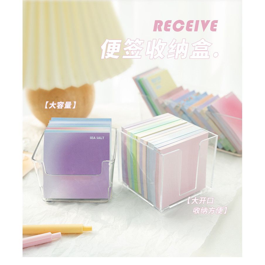  Hộp Đựng Giấy Ghi Chú Để Bàn Trong Suốt Bằng Nhựa - Kệ Đựng Post-it, Văn Phòng Phẩm Đơn Giản [GIAO HÀNG 2-10 NGÀY | SỈ TỪ 2 TRIỆU | CÓ THỂ IN LOGO] 