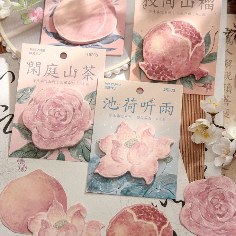  Bộ Combo 10 Thẻ N Miếng Dán Ông Giấy Phong Cách Trung Quốc - Series Mùa Xuân Floating Life 