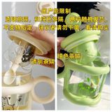  Cốc thủy tinh chịu nhiệt có ống hút, cốc mug gia dụng dễ thương 