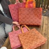  Túi xách vải không dệt dập nổi maple leaf đựng quần áo phụ nữ bao bì mua sắm 