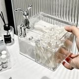  Hộp Đựng Tăm Bông, Bông Trang Điểm Bằng Acrylic Trong Suốt - Hộp Đựng Mặt Nạ, Mỹ Phẩm Để Bàn, Phong Cách Hiện Đại [GIAO HÀNG 2-10 NGÀY | SỈ TỪ 2 TRIỆU | CÓ THỂ IN LOGO] 