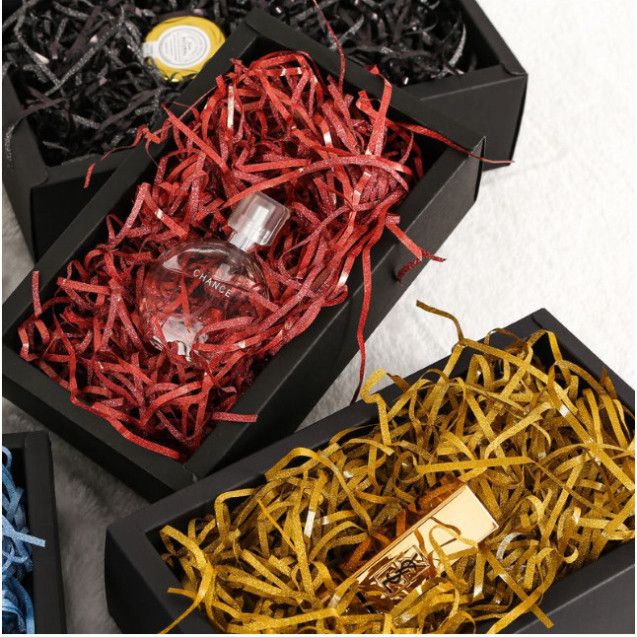  Giấy Rơm Nhũ Lấp Lánh (1KG) – MIX 500GR Để Trang Trí Hộp Quà Tặng Tỏa Sáng! 