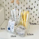  Hộp Bút Acrylic Trong Suốt 3 Ngăn - Hộp Đựng Bút Để Bàn Đa Năng, Văn Phòng Phẩm Phong Cách Đơn Giản [GIAO HÀNG 2-10 NGÀY | SỈ TỪ 2 TRIỆU | CÓ THỂ IN LOGO] 