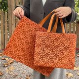  Túi xách vải không dệt dập nổi maple leaf đựng quần áo phụ nữ bao bì mua sắm 