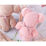  Khăn Mặt Gấu Teddy Xinh Xắn Q965 - Kèm Ruy Băng và Thẻ Cảm Ơn Đáng Yêu! 