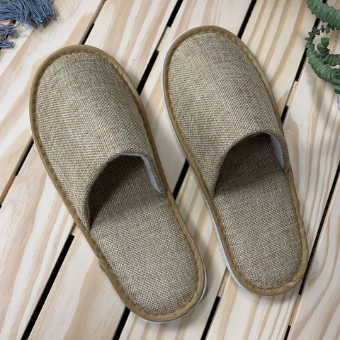  Dép Lê Khách Sạn 5 Sao Bằng Vải Cotton Lanh Dày Dặn Chống Trượt - Dép Đi Trong Nhà Dùng Một Lần, Cao Cấp, In Logo [GIAO HÀNG 2-10 NGÀY | SỈ TỪ 2 TRIỆU | CÓ THỂ IN LOGO] 
