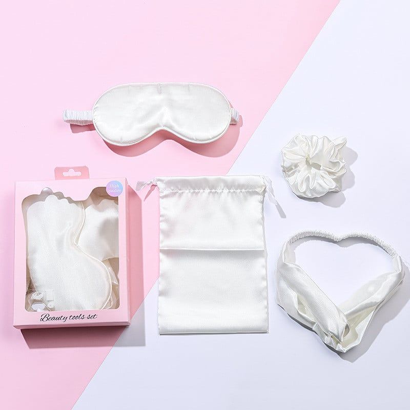  Bịt Mắt Ngủ Lụa Giảm Mệt Mỏi Cao Cấp Bộ Quà Cưới Ba Mảnh [GIAO HÀNG 2-10 NGÀY | SỈ TỪ 2 TRIỆU | CÓ THỂ IN LOGO] 