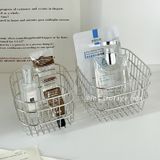  Giỏ Đựng Đồ Bằng Inox Hình Vuông - Rổ Đựng Mỹ Phẩm, Đồ Lặt Vật Để Bàn, Phong Cách Hiện Đại, Gia Dụng [GIAO HÀNG 2-10 NGÀY | SỈ TỪ 2 TRIỆU | CÓ THỂ IN LOGO] 