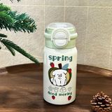  Cốc giữ nhiệt mẫu mới kiểu dáng đơn giản nắp đôi bật lên an toàn thực phẩm inox giữ lạnh 