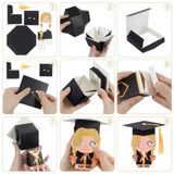  Q962 Hộp bánh ngọt, hộp kẹo , hôp quà tặng cầm tay mũ cử nhân ba chiều 