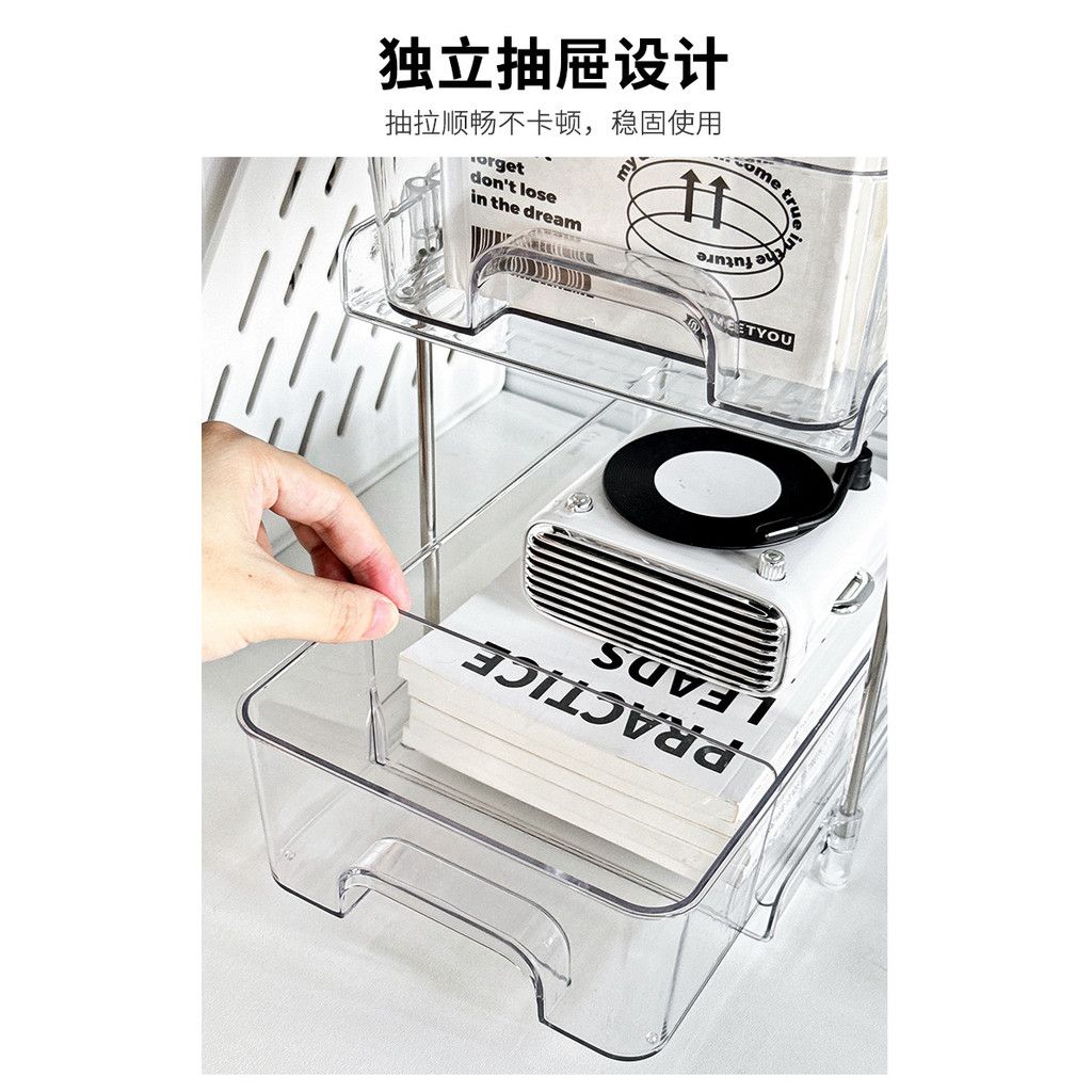  Hộp Đựng Đồ Để Bàn Bằng PET Trong Suốt 2-3 Tầng - Kệ Sắp Xếp Văn Phòng Phẩm, Ngăn Kéo Tiện Lợi Cho Học Sinh [GIAO HÀNG 2-10 NGÀY | SỈ TỪ 2 TRIỆU | CÓ THỂ IN LOGO] 