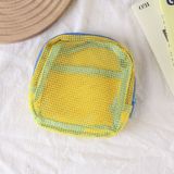  新款多巴胺网格收纳包旅行必备随身便携涤纶隔层化妆品收纳豆腐包 