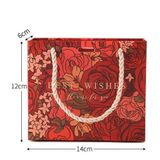  Túi Giấy Q903 quai Dù 14*12*6cm với Ruy Băng - Phong Cách Cổ Điển (Chỉ TÚI) 