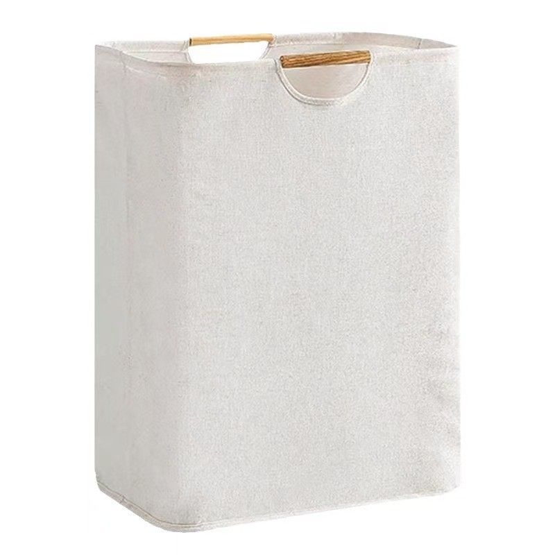  Giỏ Đựng Quần Áo Bẩn Bằng Cotton Phủ PE Nhiều Màu - Rổ Đồ Giặt Dung Tích Lớn, Có Quai Xách Gỗ, Đựng Đồ Chơi, Phòng Ngủ [GIAO HÀNG 2-10 NGÀY | SỈ TỪ 2 TRIỆU | CÓ THỂ IN LOGO] 