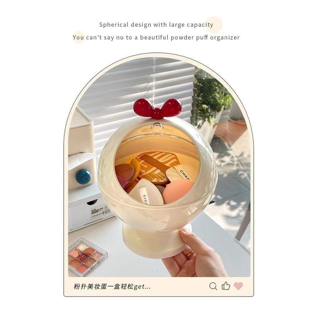  Hộp Đựng Bông Phấn Nắp Lật Dung Tích Lớn - Chống Bụi, Đựng Mỹ Phẩm, Bàn Trang Điểm, Đệm Khí [GIAO HÀNG 2-10 NGÀY | SỈ TỪ 2 TRIỆU | CÓ THỂ IN LOGO] 