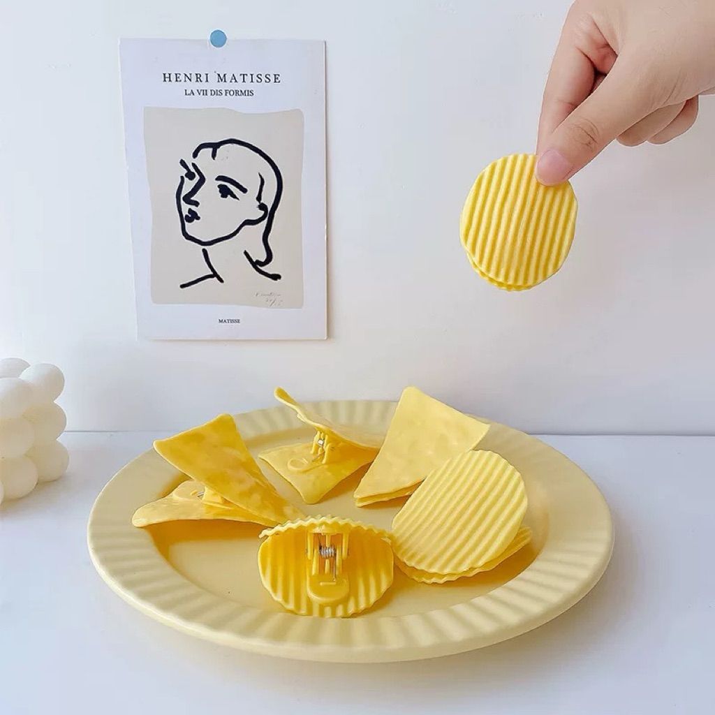  PK936 Kẹp giữ mép túi đồ ăn, túi ăn dở họa tiết minh họa BimBIm snack khoai tây LAYS, tinh nghịch hài hước hot tiktok 