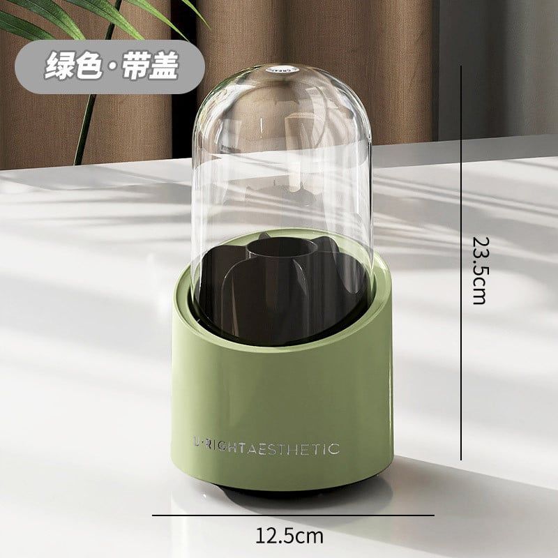  Hộp Đựng Cọ Trang Điểm PP Xoay Nắp Màu Đỏ, Xanh, Be - Thùng Lưu Trữ Đa Năng Có Nắp Chống Bụi, Cao Cấp Trong Suốt [GIAO HÀNG 2-10 NGÀY | SỈ TỪ 2 TRIỆU | CÓ THỂ IN LOGO] 