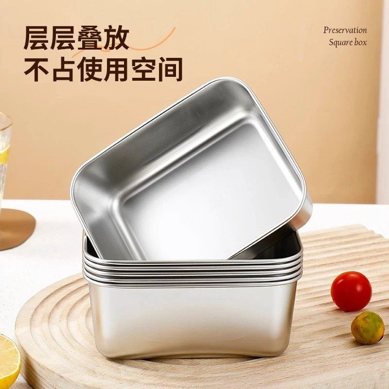  Hộp Đựng Thực Phẩm Kín Thép Không Gỉ Cho Tủ Lạnh [GIAO HÀNG 2-10 NGÀY | SỈ TỪ 2 TRIỆU | CÓ THỂ IN LOGO] 