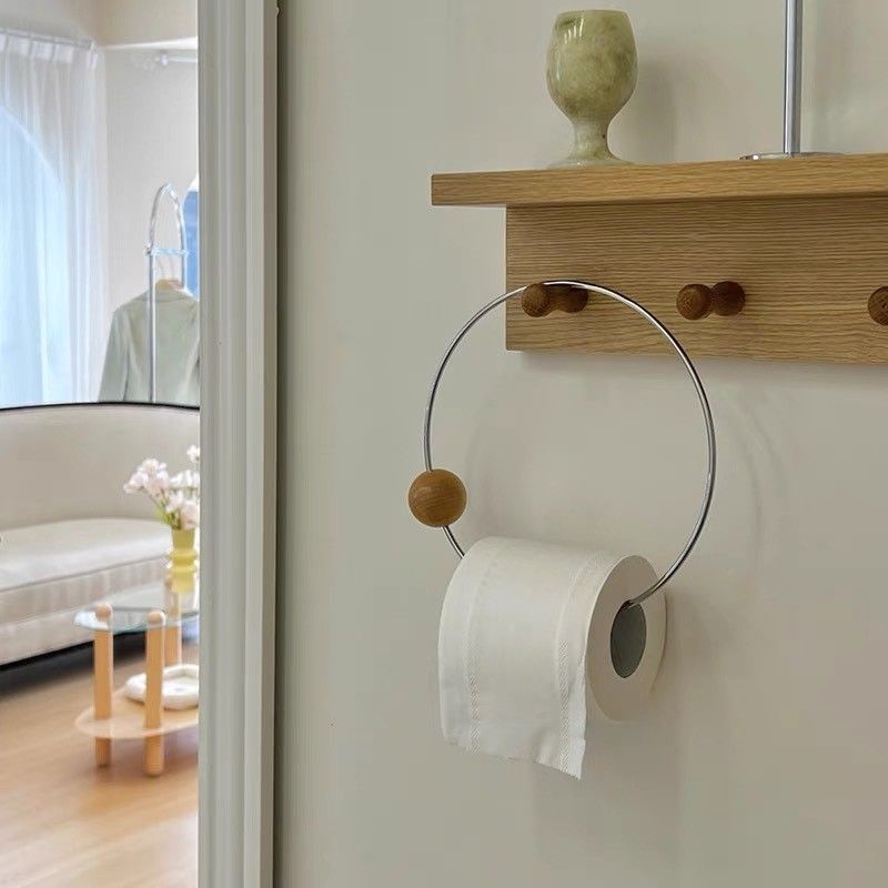  Giá Treo Khăn Giấy Cuộn Bằng Thép Không Gỉ - Vòng Khăn Trang Trí Dạng Treo Đơn Giản, Phụ Kiện Phòng Tắm, Nhà Bếp [GIAO HÀNG 2-10 NGÀY | SỈ TỪ 2 TRIỆU | CÓ THỂ IN LOGO] 