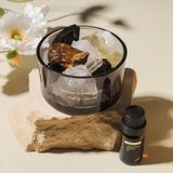  Tinh Dầu Thơm Dạng Khô Cốc Thủy Tinh Đen - Hương Lavender, Lê Anh, Trắng, Hoa Gió Xanh, Dùng Cho Phòng Khách, Phòng Ngủ, Quà Tặng [GIAO HÀNG 2-10 NGÀY | SỈ TỪ 2 TRIỆU | CÓ THỂ IN LOGO] 