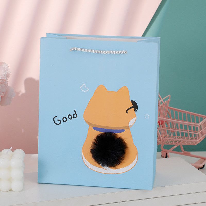  Túi giấy quà tặng hoạt hình động vật dễ thương, túi đựng quà trẻ em cao cấp 