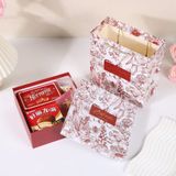  ```Bộ túi giấy và hộp quà màu đỏ 16*15*6,5cm in 