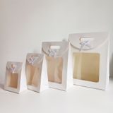  (HÀNG ĐẶT TRƯỚC) 10 Túi Giấy Kraft Khóa Dính Nắp Lật Cửa Sổ Trong Suốt Xách Tay Quà Sinh Nhật [GIAO HÀNG 2-10 NGÀY | SỈ TỪ 2 TRIỆU | CÓ THỂ IN LOGO] 