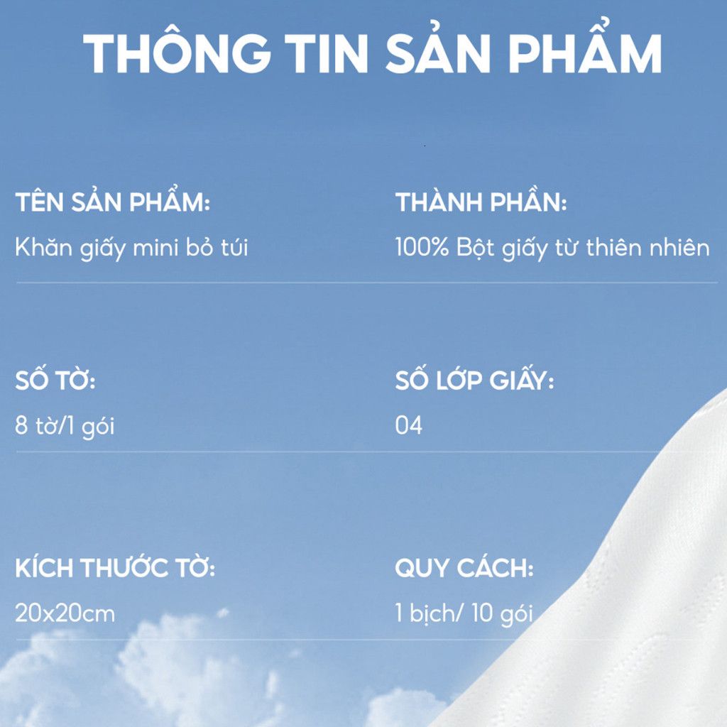  Bộ 10 Gói Khăn Giấy Mini Mèo Cao Cấp 4 Lớp Bỏ Túi [GIAO HÀNG 2-10 NGÀY | SỈ TỪ 2 TRIỆU | CÓ THỂ IN LOGO] 