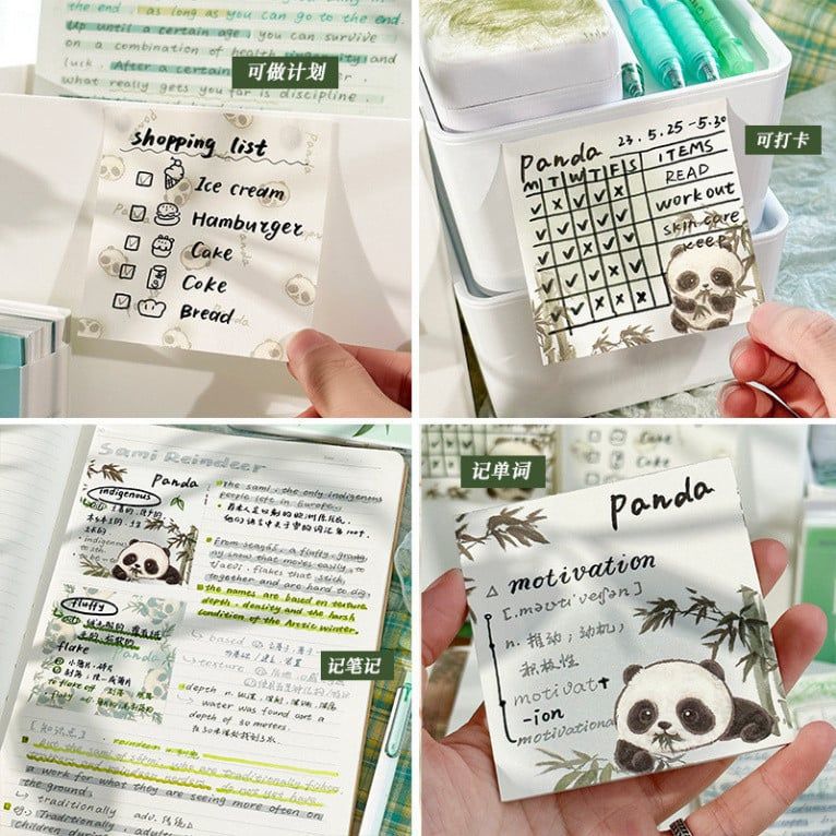  Sổ Ghi Chú Gấu Trúc Tươi Nhỏ - Bộ 20 Chiếc Siêu Dễ Thương và Có Thể Xé! (HÀNG ĐẶT TRƯỚC) 