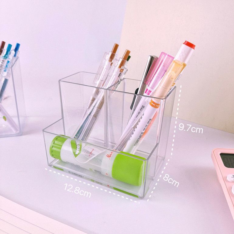 10 Hộp Đựng Bút Trong Suốt Đơn Giản - Phụ Kiện Học Tập Chống Rơi Cho Học Sinh (Đặt Trước) 