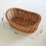  Giỏ Đan Mây Giả Màu Nâu - Rổ Đựng Trái Cây, Bánh Mì, Đồ Ăn Vặt Phong Cách Cổ Điển, Hộp Đan Bằng Nhựa [GIAO HÀNG 2-10 NGÀY | SỈ TỪ 2 TRIỆU | CÓ THỂ IN LOGO] 