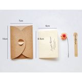  Bộ 10 Thiệp Vintage Gắn Hoa Khô + Phong Bì Kraft & Nhãn Dán Q626 