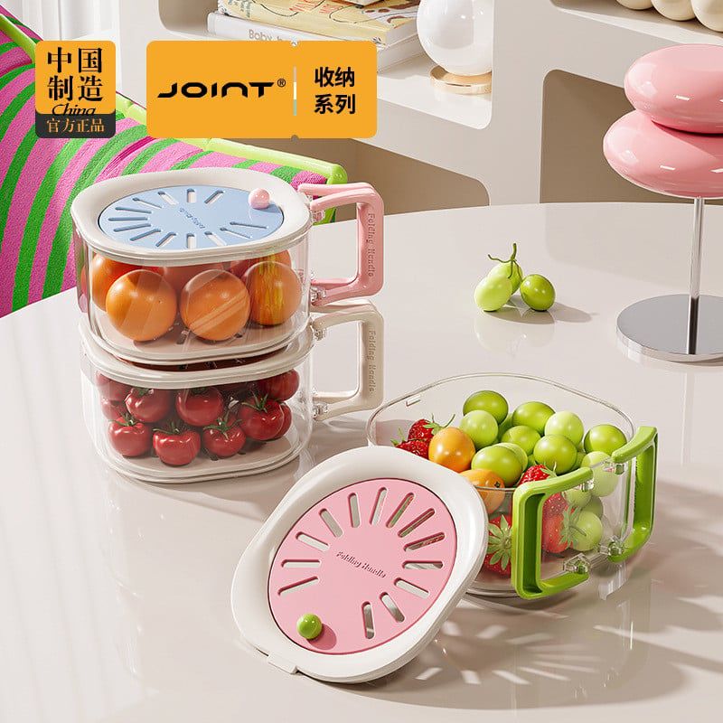  Giỏ Thoát Nước PP Dung Tích Lớn Màu Hồng, Xanh, Nâu - Rổ Đựng Trái Cây Dễ Thương, Bộ Lọc Có Thể Thu Gọn, Gia Dụng [GIAO HÀNG 2-10 NGÀY | SỈ TỪ 2 TRIỆU | CÓ THỂ IN LOGO] 