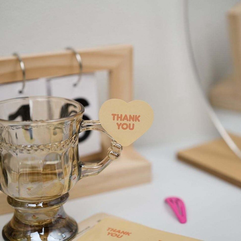  ```Bộ 6 Set 16 Tem Trái Tim Dễ Thương Dùng Cho Bánh Handmade và Quà Tặng, Thiệp, Túi Giấy Q680``` 