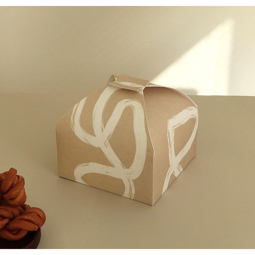  Hộp Carton Bao Bì Bánh Ngọt Nướng Phong Cách Wabababana Văn Học Đơn Giản 