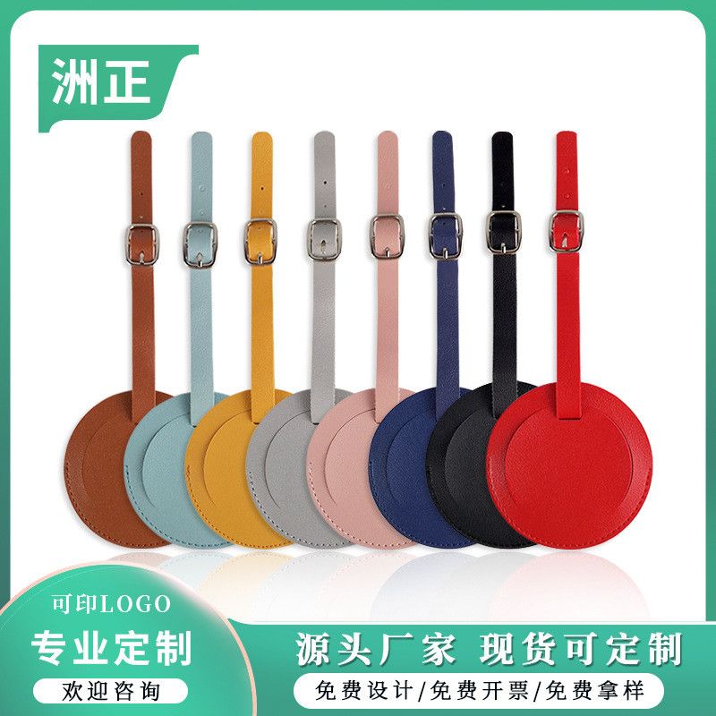  Thẻ Hành Lý Da PU Mềm Kiểu Dáng Tròn Hàng Có Sẵn Xuyên Biên Giới [GIAO HÀNG 2-10 NGÀY | SỈ TỪ 2 TRIỆU | CÓ THỂ IN LOGO] 