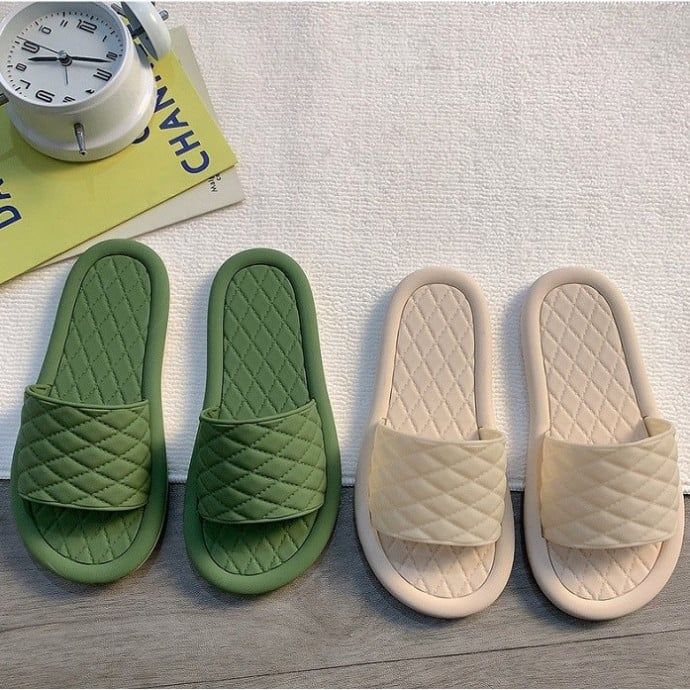  Giày dép quai ngang unisex họa tiết tổ ong, đế chống trượt G1154 siêu bám đáy 