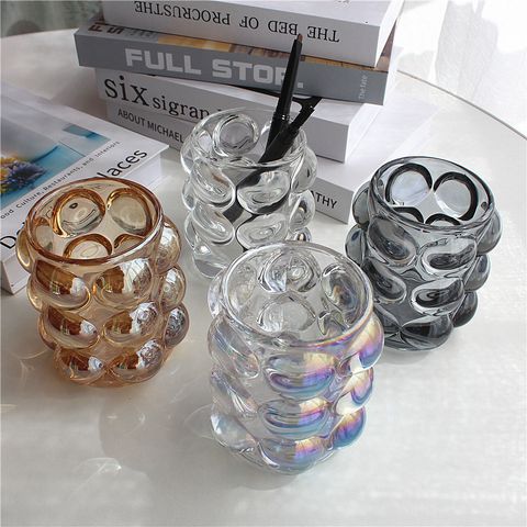  Bán sỉ ống đựng mỹ phẩm bằng thủy tinh sáng tạo, ống đựng bút để bàn văn phòng, hộp đựng đồ, 