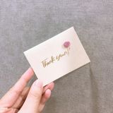  Bộ 10 Thiệp Vintage Gắn Hoa Khô + Phong Bì Kraft & Nhãn Dán Q626 