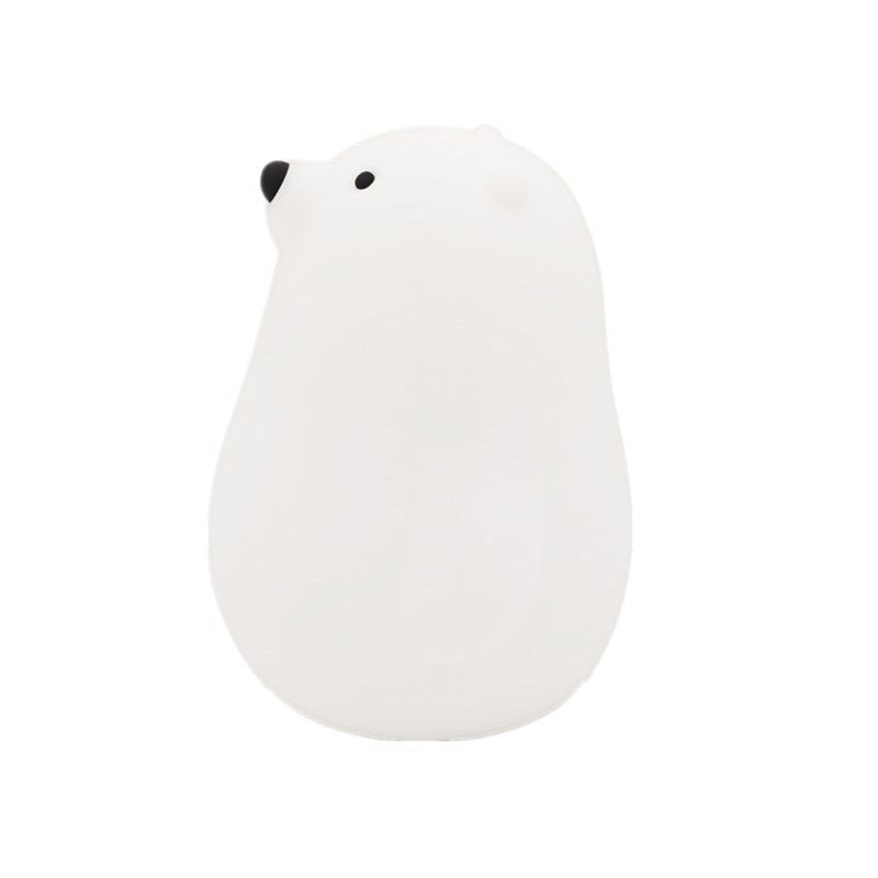  Đèn Ngủ Silicon Hình Gấu Trắng Hẹn Giờ Sạc USB [GIAO HÀNG 2-10 NGÀY | SỈ TỪ 2 TRIỆU | CÓ THỂ IN LOGO] 