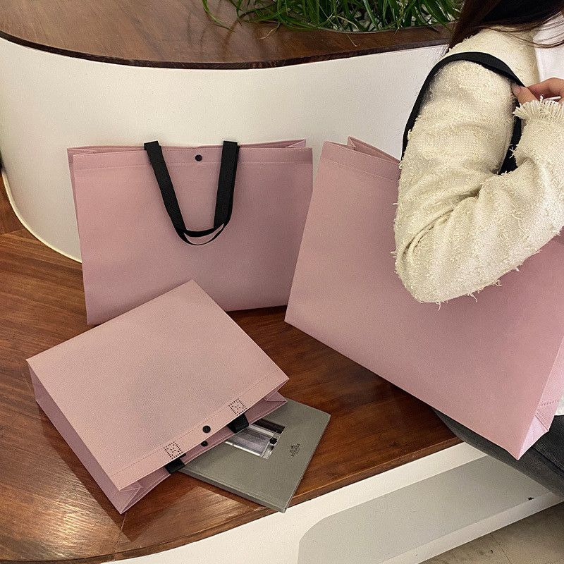  Túi Vải Không Dệt Màu Hồng Tím, Nâu - Túi Mua Sắm Thân Thiện Môi Trường Cho Shop Thời Trang, In Logo, Nhiều Kích Cỡ [GIAO HÀNG 2-10 NGÀY | SỈ TỪ 2 TRIỆU | CÓ THỂ IN LOGO] 