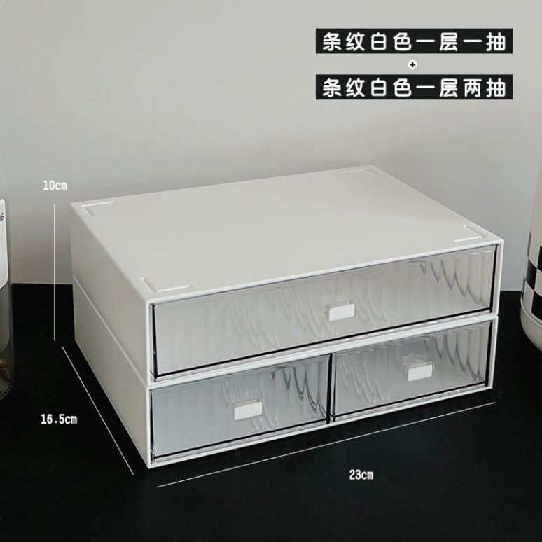  Hộp Đựng Đồ Ngăn Kéo Nhựa Nhiều Tầng Màu Trắng - Kệ Đựng Văn Phòng Phẩm Học Sinh, Tủ Sắp Xếp Để Bàn [GIAO HÀNG 2-10 NGÀY | SỈ TỪ 2 TRIỆU | CÓ THỂ IN LOGO] 