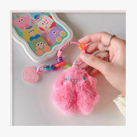  Classy Móc khóa búp bê lông siêu mịn, gắn túi xách, chìa khóa, laptop PK1502 