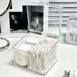  Hộp Đựng Tăm Bông, Bông Trang Điểm Bằng Acrylic Trong Suốt - Hộp Đựng Mặt Nạ, Mỹ Phẩm Để Bàn, Phong Cách Hiện Đại [GIAO HÀNG 2-10 NGÀY | SỈ TỪ 2 TRIỆU | CÓ THỂ IN LOGO] 